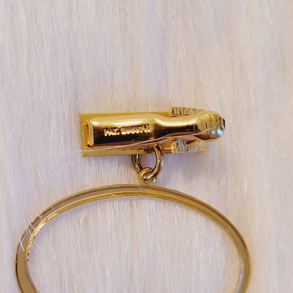 Vintage Royal Crown‎ Tie Clip Pat Pend Gold Tone Metal UK Court Regal 15438 - Picture 6 of 6